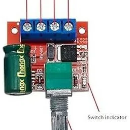 opulentsd DC Motor & 5.75 inch 3 Blade Fan With Mini PWM DC Motor Controller Electronic Components Electronic Hobby Kit image 5