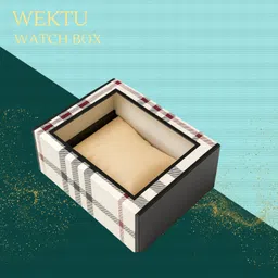 wektu Luxury Watch & Jewelry Storage Box/Multipurpose Use/WhiteAndChek/43 Watch Box-picture-13