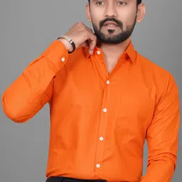 voroxy Men Regular Fit Solid Spread Collar Formal Shirt image 1