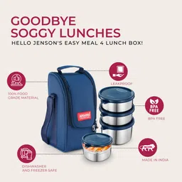 jensons Easy Meal lunch box Comes with Easy Leak Lock Container 4 Containers Lunch Box image 3
