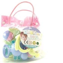 isobar Non Toxic Multi Color Rattle Set of 5 for Baby Kids With Designer Carry Bag Rattle Rattle-picture-24