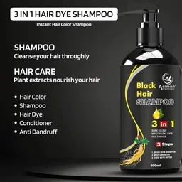aalman alph Aalman Black Hair Shampoo 300 ml Pack of 2 image 3