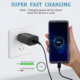 Zybux 25 W PD 3 A Wall Charger for Mobile with Detachable Cable image 4