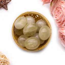plus value Lemon Quartz Tumbled Stone 200 Grams in Basket – Reiki Healing Crystals Regular Asymmetrical Crystal, Quartz Pebbles image 2