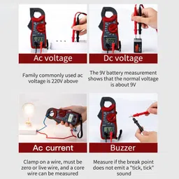 a&s toolshop MT87 Digital Clamp Meter DC/AC Multimeter Eletric Digital Multimeter image 2