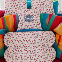 urmila creation Microfibre Bolster Pack of 5 Floral 2 Bolster 3 Cushion-picture-27
