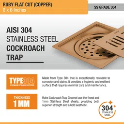 ruhe Floor Stainless Steel Push Down Strainer image 3