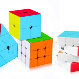 authfort Deal Cubes Pack 2x2, 3x3, 4x4, Pyramid Different Shaped Puzzle Cube Combo Set Contains Speed-Cube-picture-25