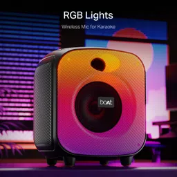 boAt Partypal 65 Pro, Wireless Karaoke Mic, 8H Battery, Bass Boost, RGB LEDs 42 W Bluetooth Party Speaker image 4