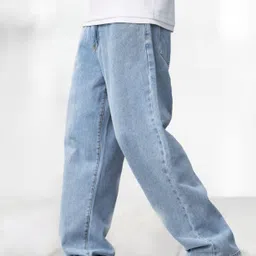 metronaut Men Loose Fit Mid Rise Light Blue Jeans image 5