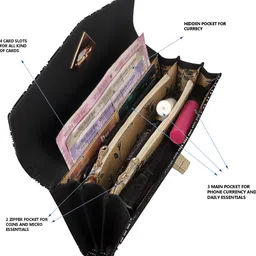 alsu Party, Casual, Formal Black, White Clutch image 5