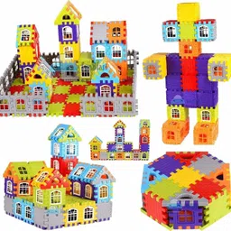 Building Blocks for Kids , Big Size House Building Blocks with Windows, Block Game for Kids,Boys,Children (72 Blocks)-image-16