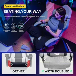 drogo Ergonomic Gaming Chair for office with With Linkage Armrest,Foot Rest Gaming Chair image 2