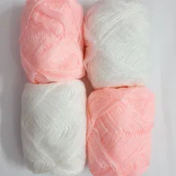 stationary villa ORIGINAL _3_PLY_KNITTING_WOOL_YARN_PINK_WHITE_ ( SET OF 4 )-picture-20