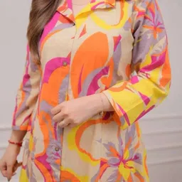 charvi creation Women Viscose Rayon Kurta Pant Set image 4