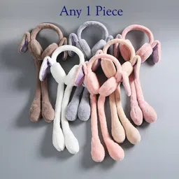 sigma trading Cute Bunny Moving Earmuffs Soft with Chu Chu Sound Warm Fur Ear Warmers Ear Muff image 2
