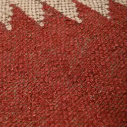 baithak krafts Maroon Wool & Jute Abstract 60 x 36 Inches Hand Woven Dhurries image 4