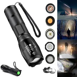 regals choice Adjustable Zoom Flashlight – High Lumens Rechargeable Torch 4 hrs Torch Emergency Light-picture-34