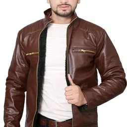 kritika world Men Solid Leather Jacket-picture-19