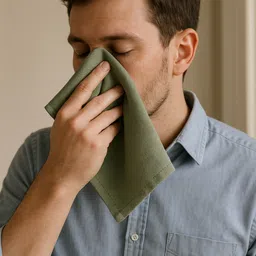 Drona Ent 12 Piece 100% Pure Cotton Handkerchief Set – Sage, Size 16x16 Inch (40x40 cm) ["Sage"] Handkerchief image 5