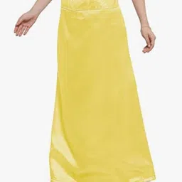 KAVYA DESIGNERS Lemon satin petticoat Satin Blend Petticoat image 3