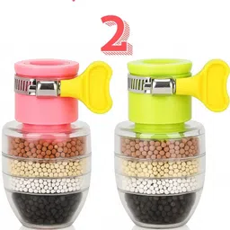 yugrox Pack of 2 Activated Carbon Faucet Water Filters Home Kitchen Faucet Tap Water Easy-to-Install Kitchen & Bathroom Tap Filter for Clean Drinking Water Health Faucet-picture-11