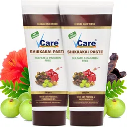 vcare Shikkakai Paste Herbal Hair Wash with Soy Protein and Provitamin B5 (Pack Of 2)-picture-15