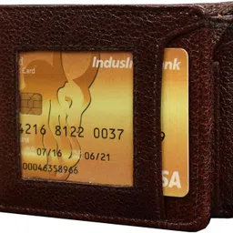 abys Men Casual, Travel, Formal, Evening/Party, Ethnic, Trendy Brown Genuine Leather RFID Card Holder - Mini image 4