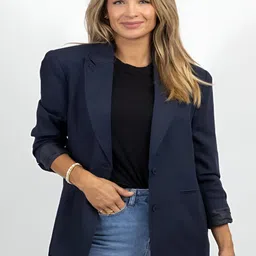 cadmon Women Solid Single Breasted Formal Blazer-picture-20