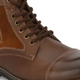 harrytech london High Ankle Leather Boots for Men - [Tan] Boots For Men image 4