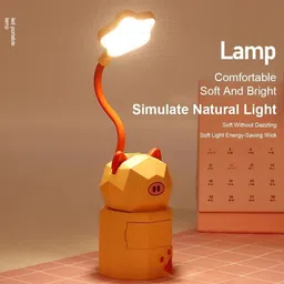 farben Reading Paw LED Desk Light Study Night Table Lamp with Drawer and Phone Stand Table Lamp image 2