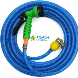 flipkart smartbuy 10 Meter (32 feet) Braided Blue (Diameter :½’’,0.5 inch,12 mm) Flexible Pipe : Water Tap Adapter, 7 Pattern Spray Gun and PVC Braided Blue Hose Pipe-picture-5
