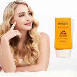 arovina Sunscreen - SPF 50 PA+++ All Day Sunscreen SPF 50 PA++ Vitamin C & E Sun Block image 4