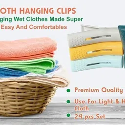 ganesha Premium Cloth Clips Strong and Durable Clips for Clothes Drying, Hanging Plastic Cloth Clips image 5