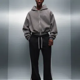 dockstreet Men Striped White Track Pants image 2