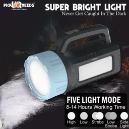 pick ur needs LED 150W LongRange Search Torch With 5 Modes, Multi Purpose, Handheld,Waterproof Torch image 3