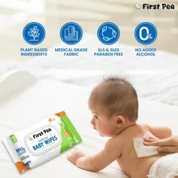 firstpea Soft Cleansing Baby Wipe Extra Thick Moist Wet Wipes For Baby Pack Of 3 image 5