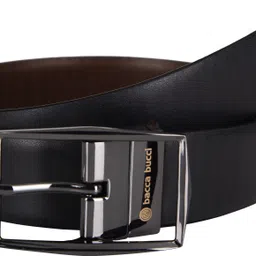 bacca bucci Men Formal Black, Brown Genuine Leather Reversible Belt image 2