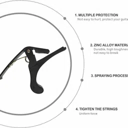 amg music Acoustic Acoustic Guitar String with Capo & Picks Guitar String Set of 6 Capo for Ukulele Guitar String image 4