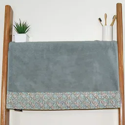 RANGOLI Green & Blue  Double- Ply Terry Cotton 550 GSM Bath Towel-picture-18