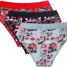 houseofcommon Pack of 3 Women Hipster Multicolor Panty image 2