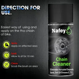 nafey Chain Cleaner, Chain Lubricant & All in One Car/Bike Polish with Cleaning Brush Chain Cleaner + Chain Lubricant + Car/Bike Polish + Brush Combo Chain Oil image 3