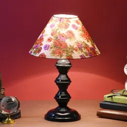 Multicolor Shade Table Lamp With Metal Base By Foziq image 1