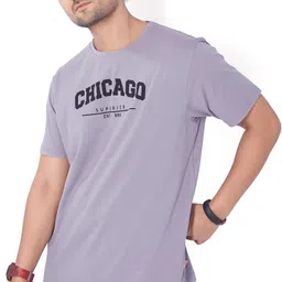 weet Men Top & Pyjama Set Purple Printed image 5