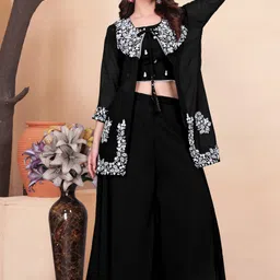 vrugam Top Palazzos Western Set with Jacket-picture-12