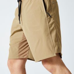 domyos Men Sports Gym Shorts With Zip Pocket - Brown-picture-8