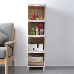 4-Shelf Plastic Collapsible Foldable Cupboard Drawer Storage Organizer Box PVC Collapsible Wardrobe-image-20