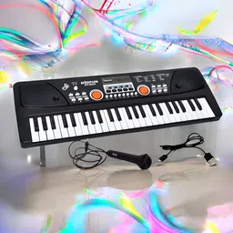 just97 49-Keys Musical Piano with Mic for Kids Analog Portable Keyboard For Kids_A53 image 1