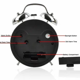 pormono Analog Silver Clock image 2