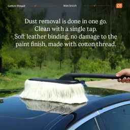 rich mart Car Duster, Wax-Treated Microfiber Dust Removal for Cars, SUVs Wet and Dry Duster image 4